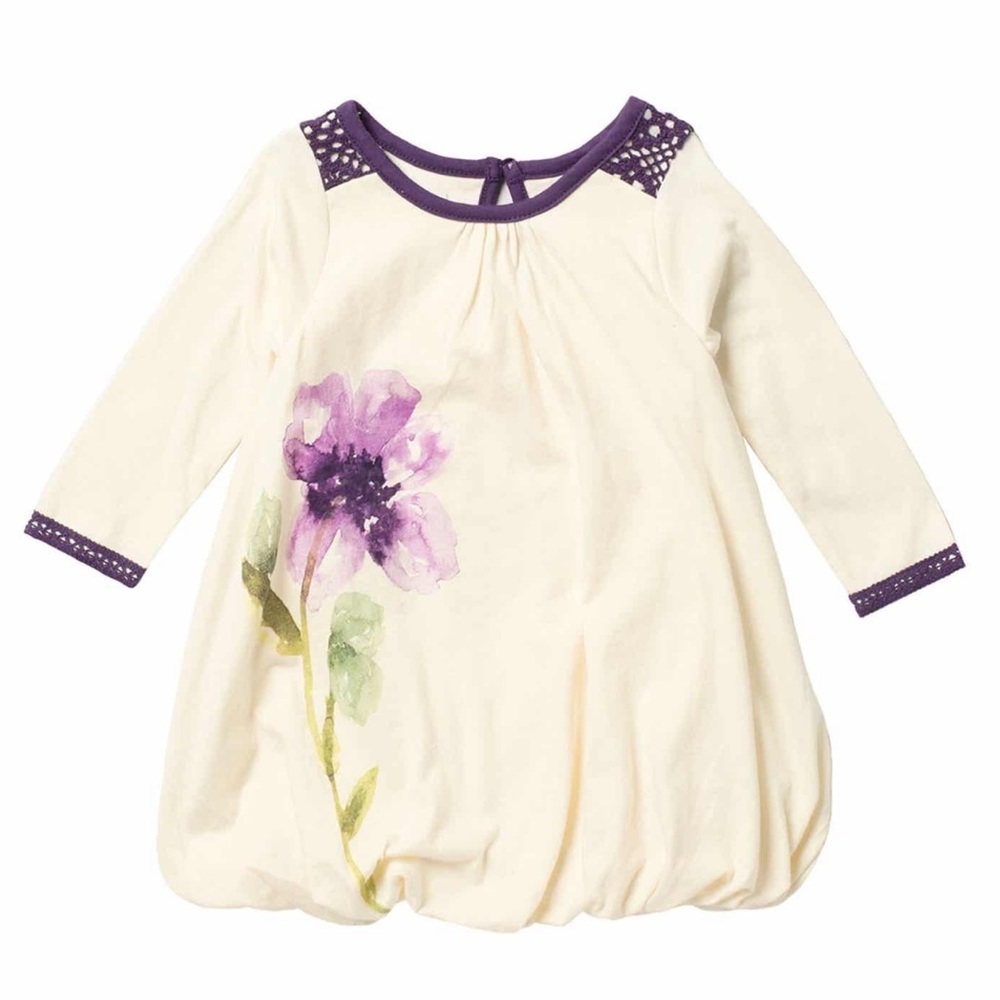 Burt’s Bees Baby Girl Daylily Bubble Dress